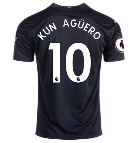 Manchester City Away Kit Soccer Jersey SERGIO AGÜERO #10 2020/21